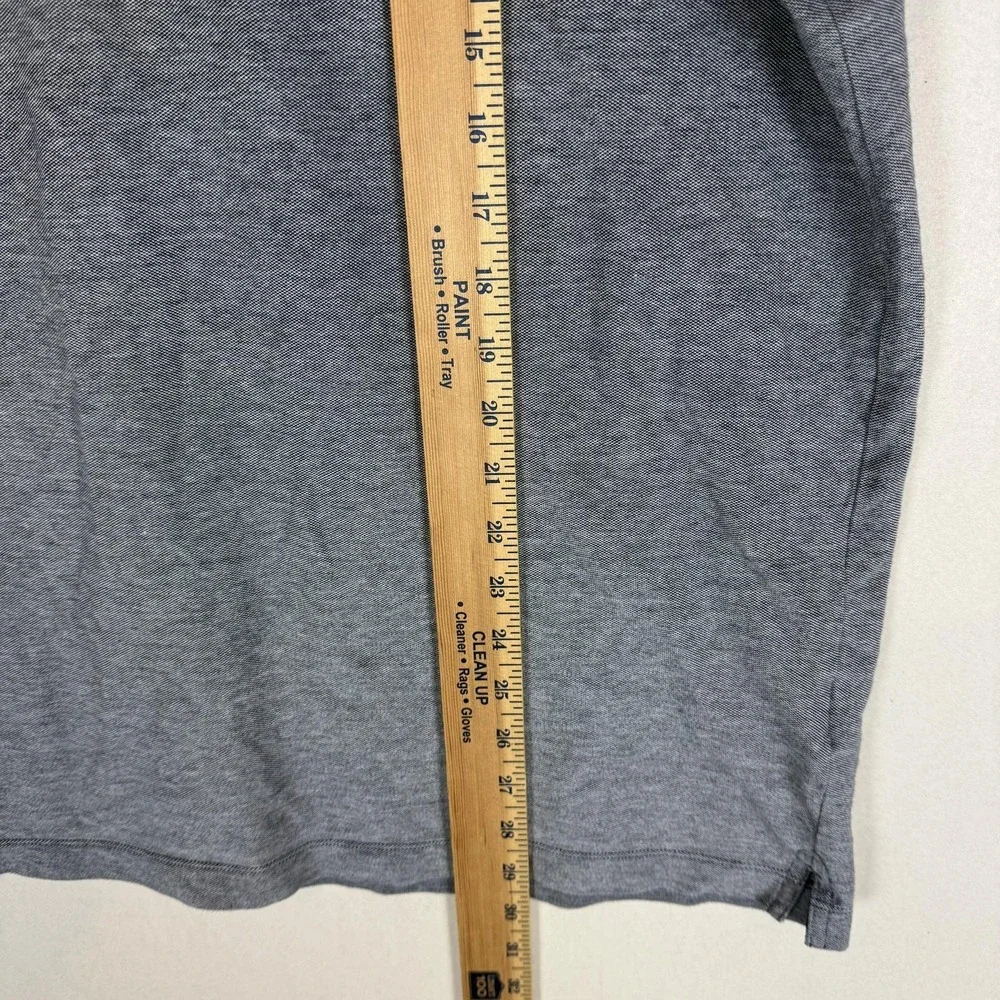 Banana Republic Polo Shirt Mens XL Gray Performance Knit Short Sleeve Stretch